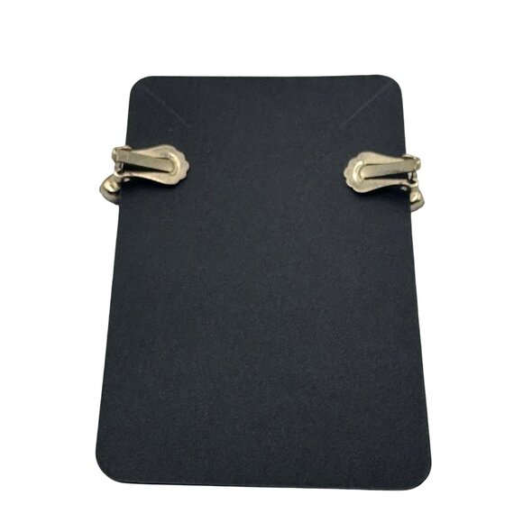 Vintage Pink Rhinestone & Enamel Clip-On Earrings - Picture 3 of 3